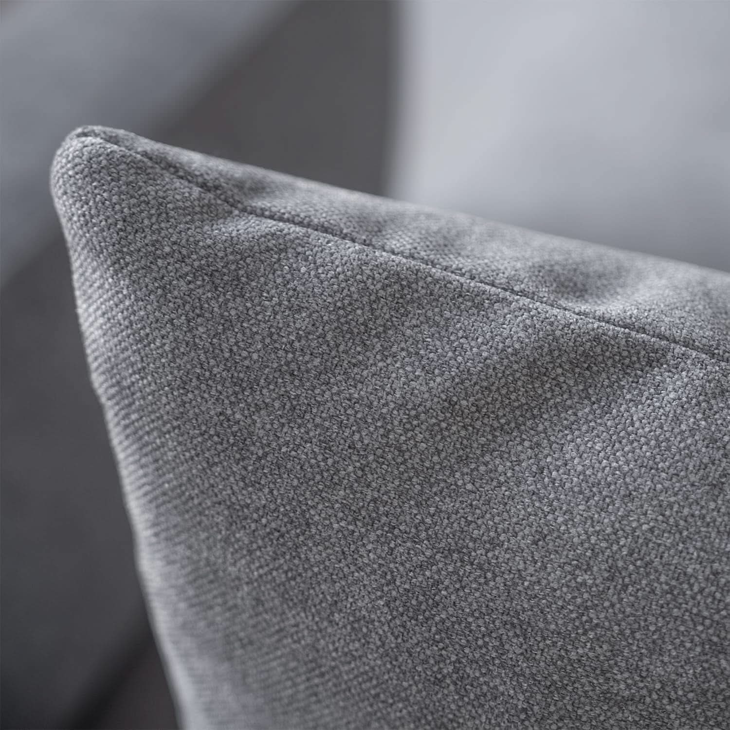 L Shaped Sectional Sofa Convertible In Linen Grey Modern