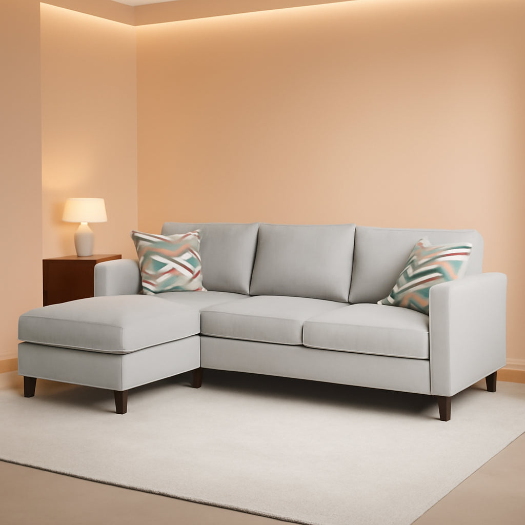 L Shaped Sectional Sofa Set 5 Seat Space Saving Couch