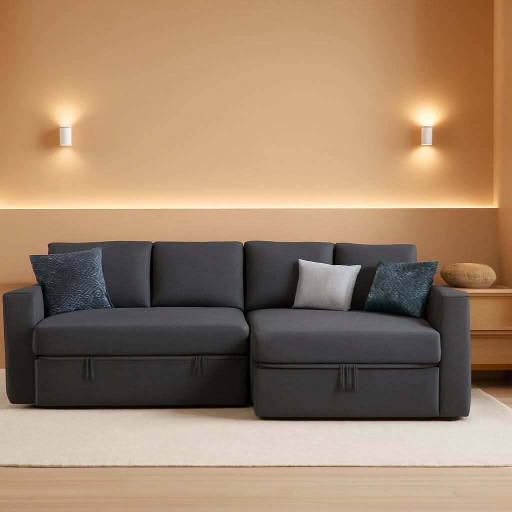L Shaped Sleeper Sofa Bed with Storage for Comfort