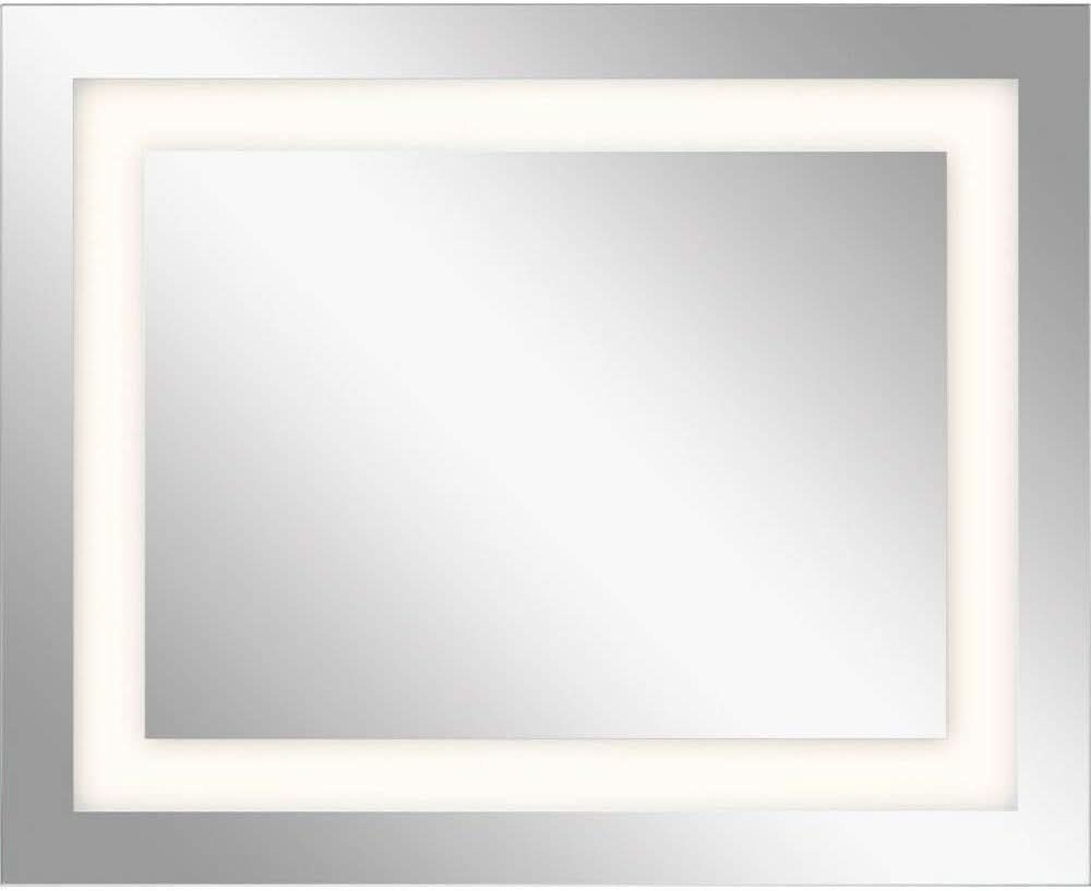 LED Backlit Mirror Chrome 30x24 Inch Vanity Mirror