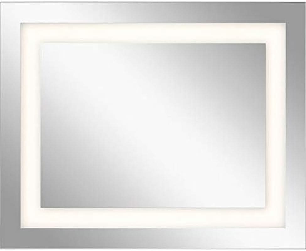 LED Backlit Mirror Chrome 30x24 Inch Vanity Mirror
