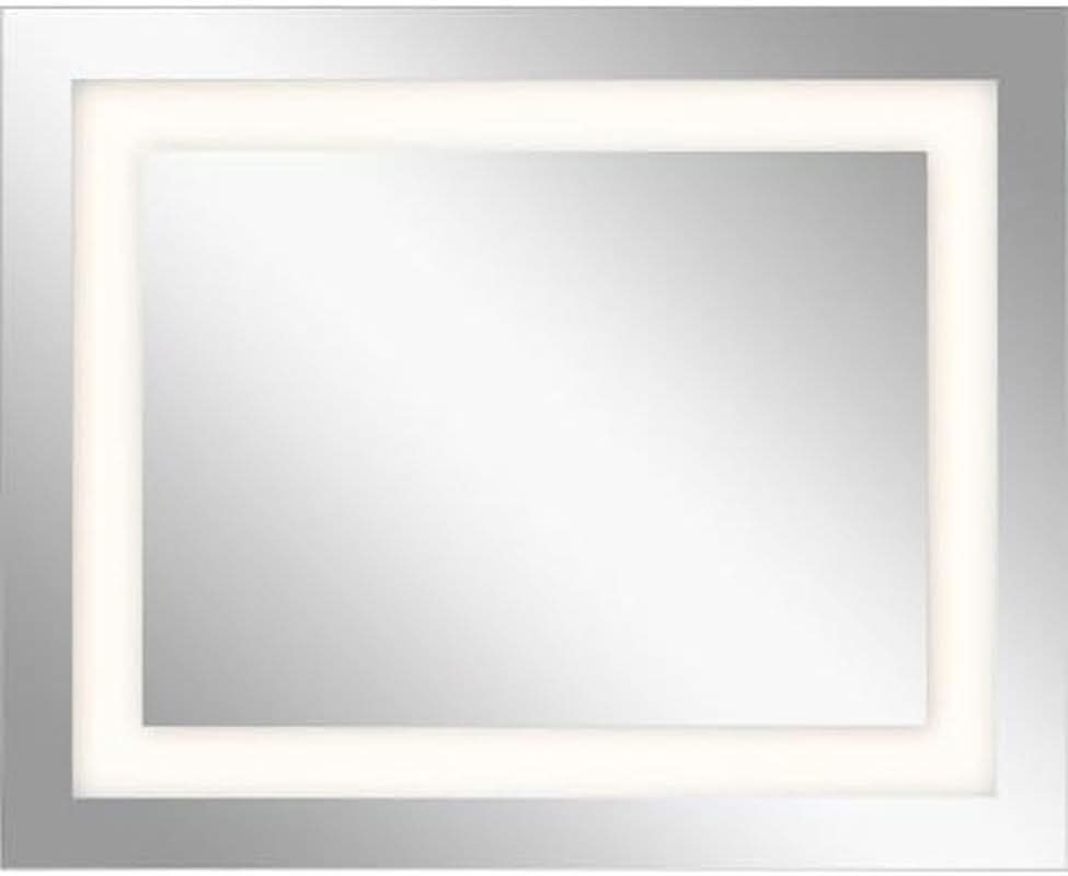 LED Backlit Mirror Chrome 30x24 Inch Vanity Mirror