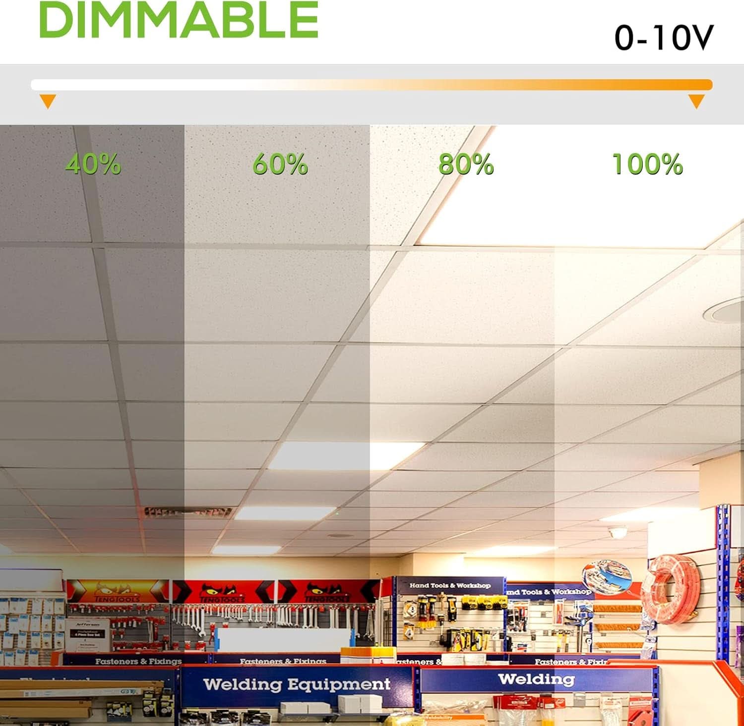 LED Flat Panel Troffer 2x4 Ft CCT Selectable 6 Pack