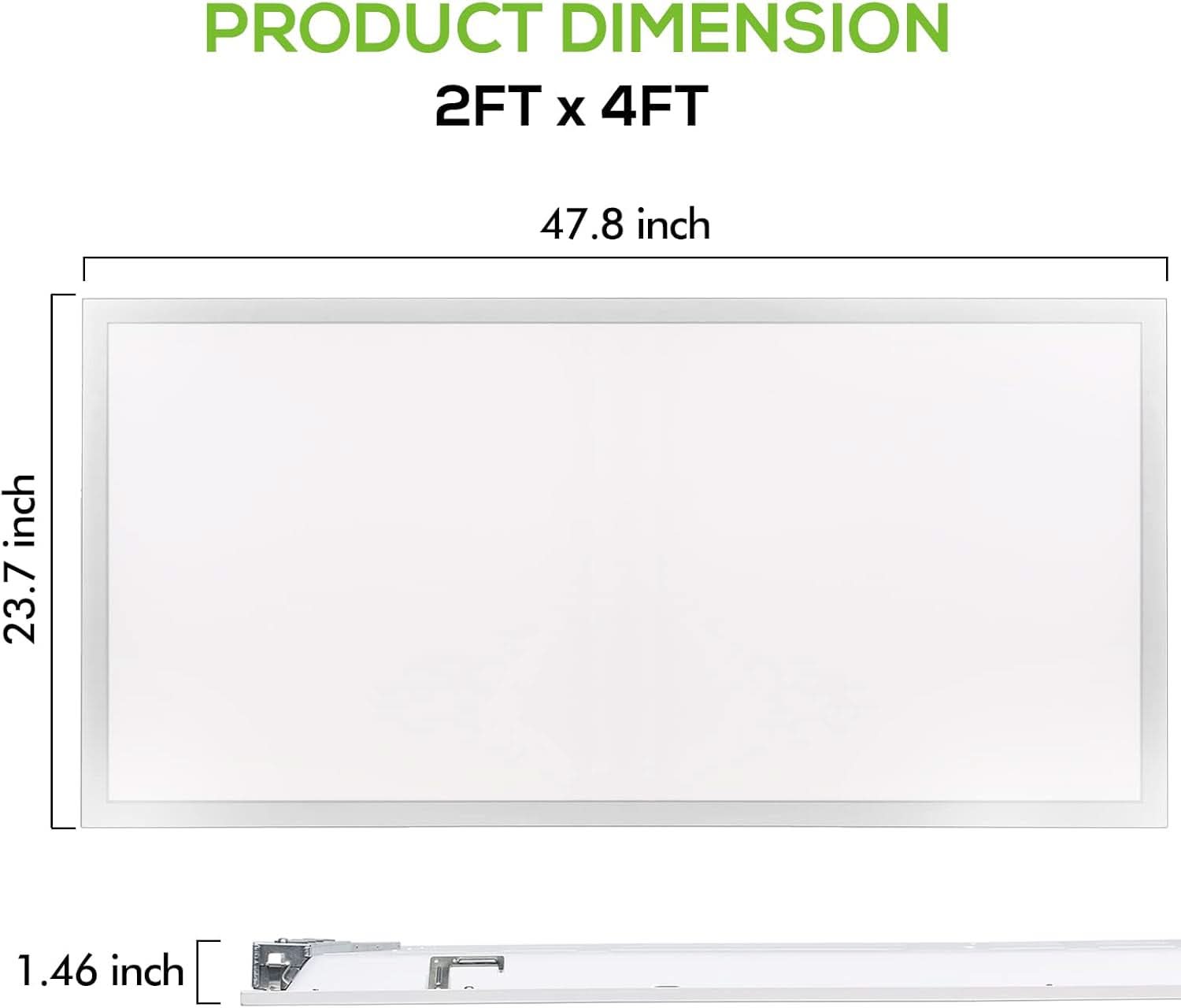 LED Flat Panel Troffer 2x4 Ft CCT Selectable 6 Pack