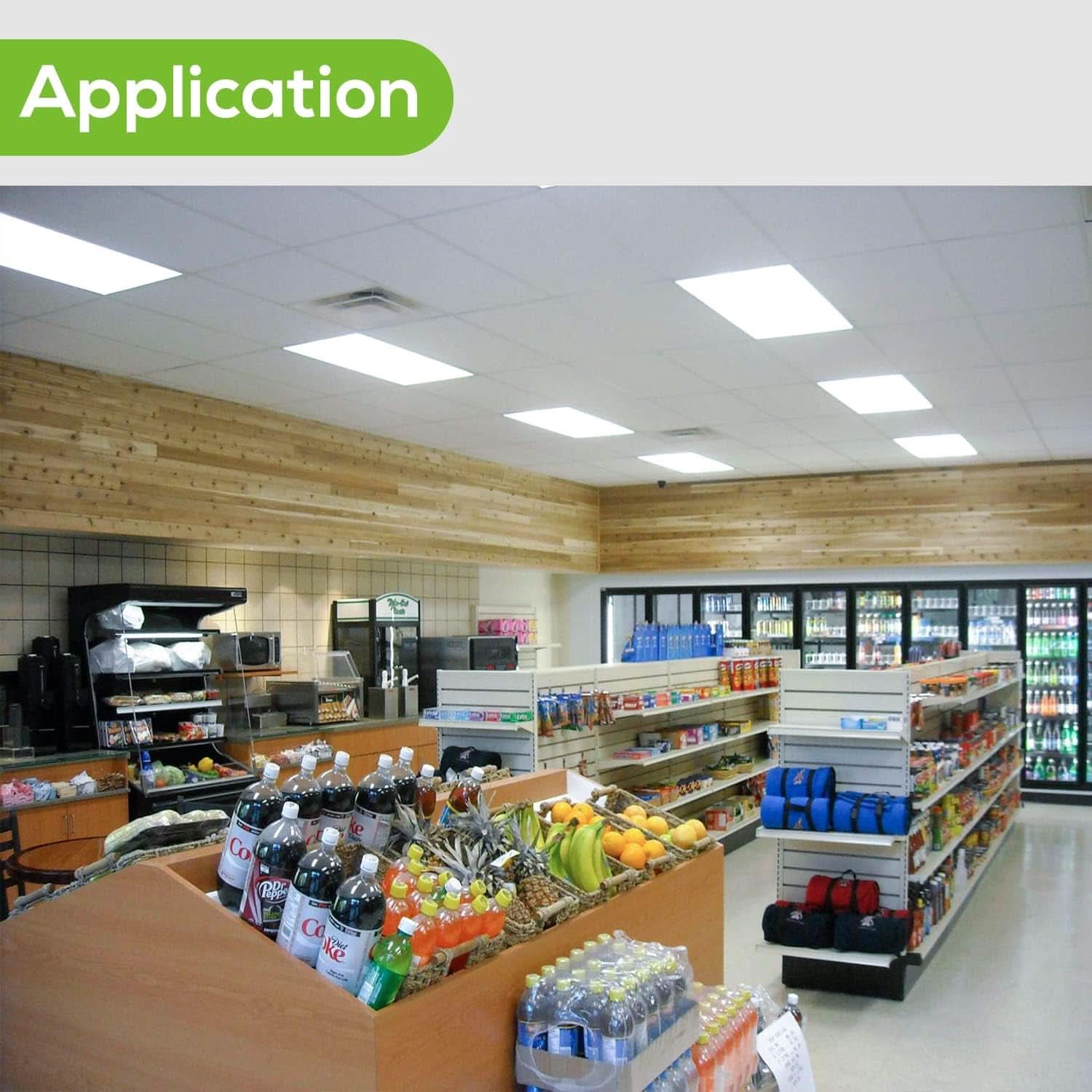 LED Flat Panel Troffer 2x4 Ft CCT Selectable 6 Pack