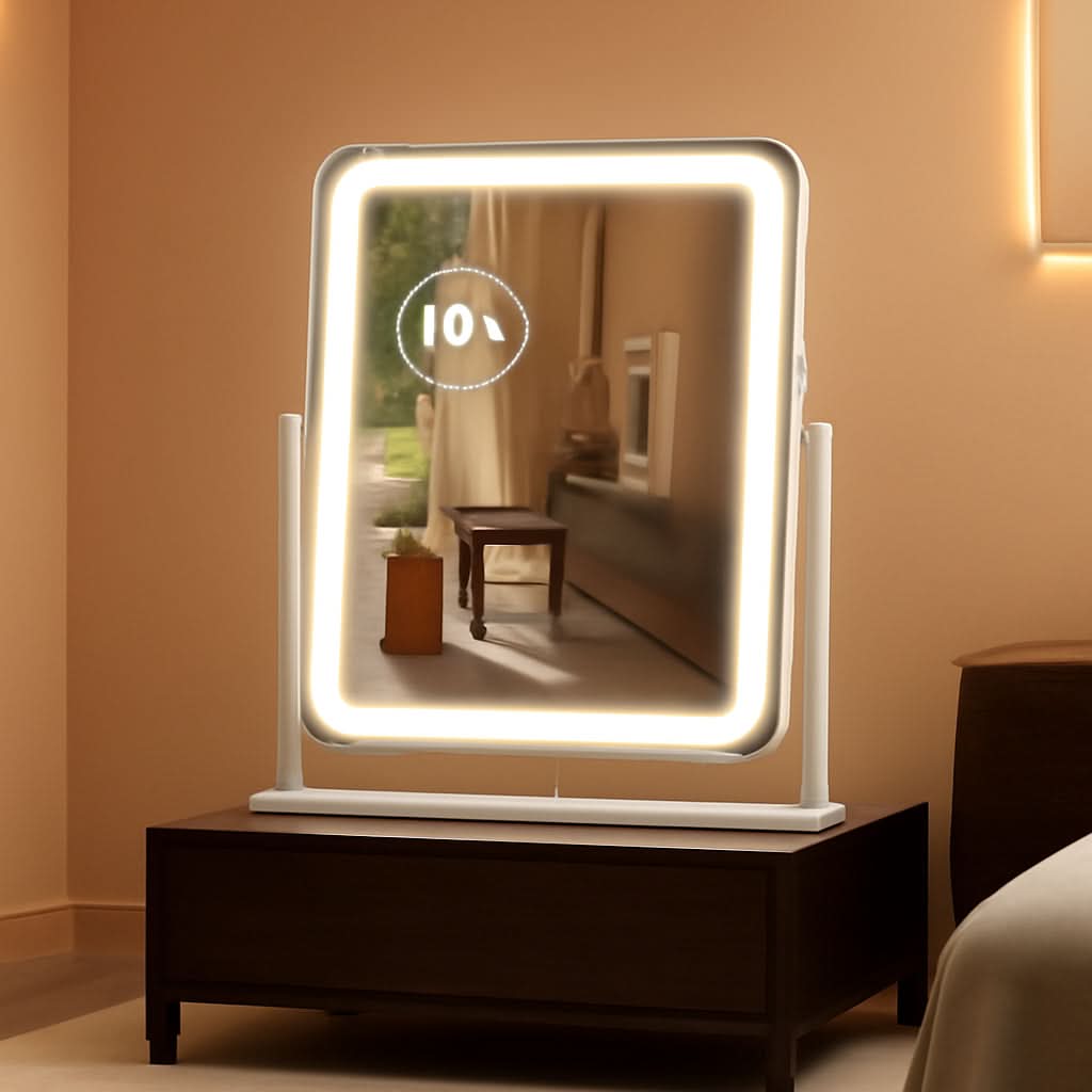 LED Makeup Vanity Mirror With Lights 15.2 Inch White