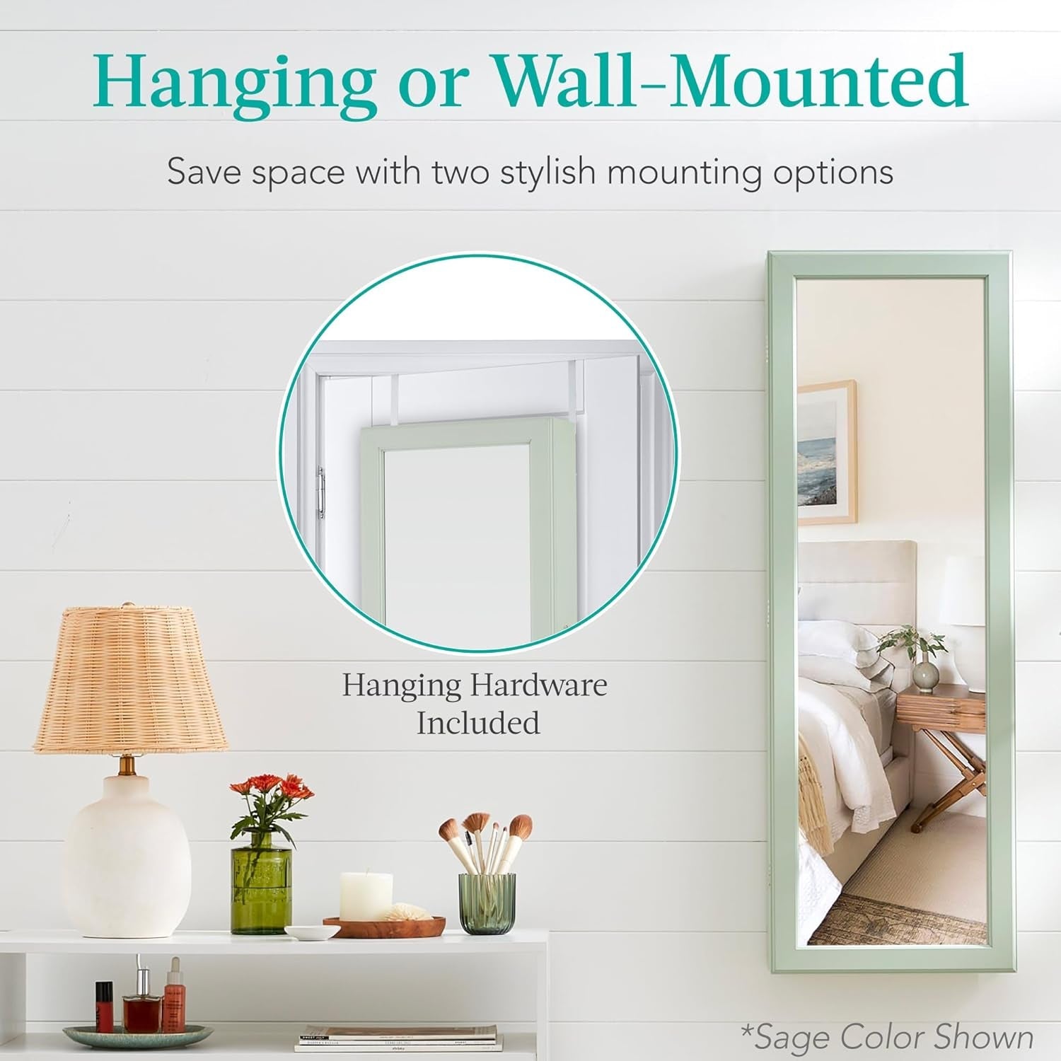 LED Mirror Jewelry Cabinet Dusty Pink Lockable Wall Mount With Drawers