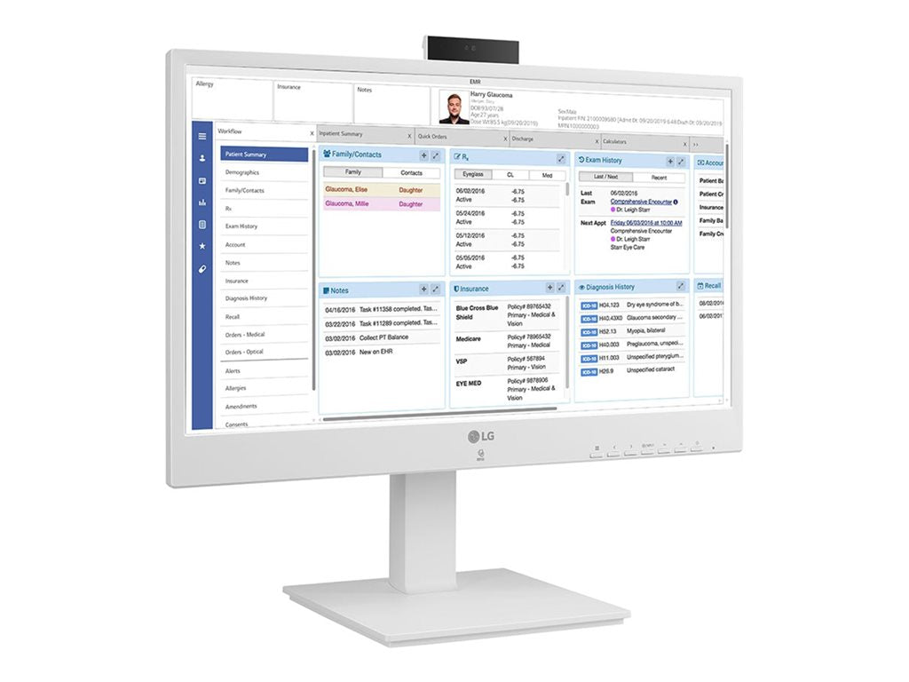 LG 24CR670IK6P - Thin client - all-in-one 1 x Pentium N6005 / up to 3.3 GHz - RAM 8 GB - flash - eMMC 16 GB - UHD Graphics -
