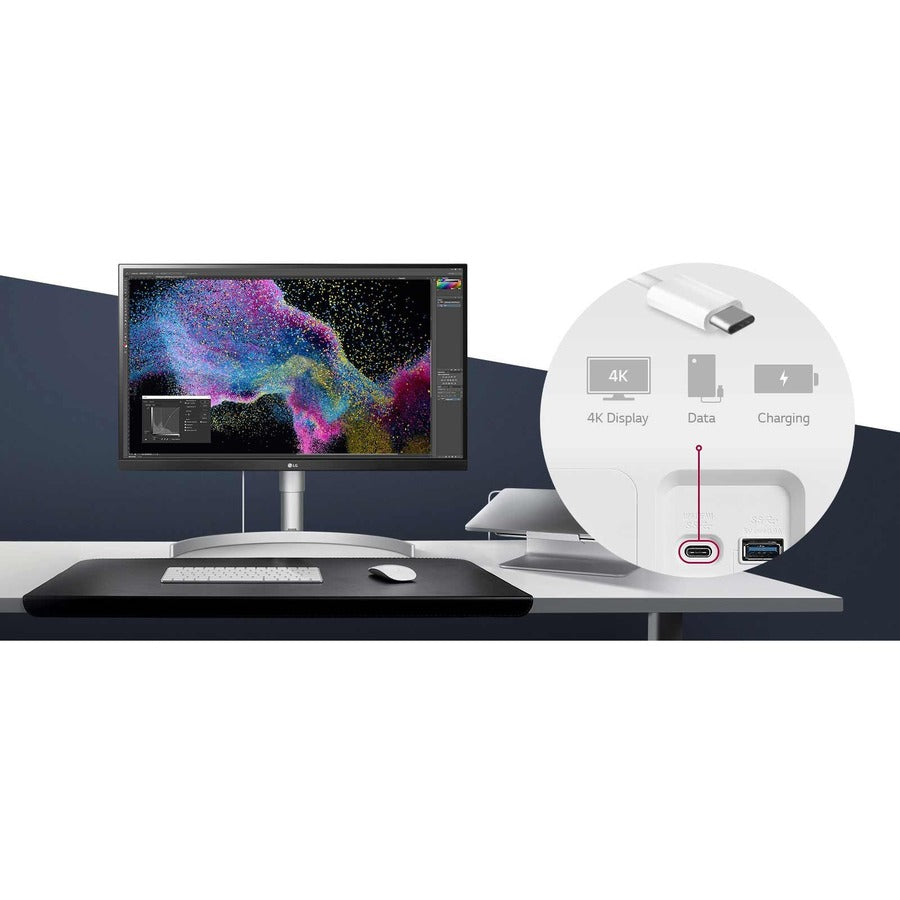 LG 27BL85U-W 27 Class 4K UHD LCD Monitor - 16:9 - Black