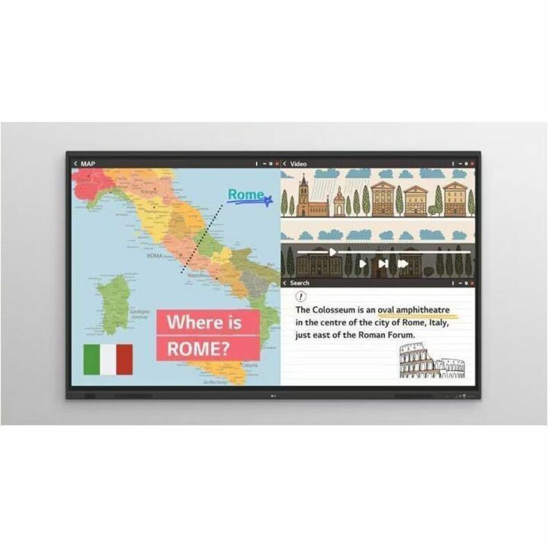 LG 65TR3DQ-B 65" 4K Android 14 Touch Display with HDMI & USB-C
