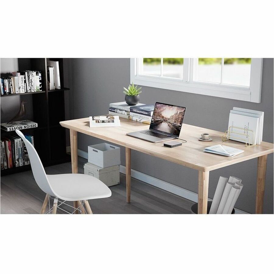 LaCie STLP1000400 1 TB Portable Hard Drive - External - Moon Silver