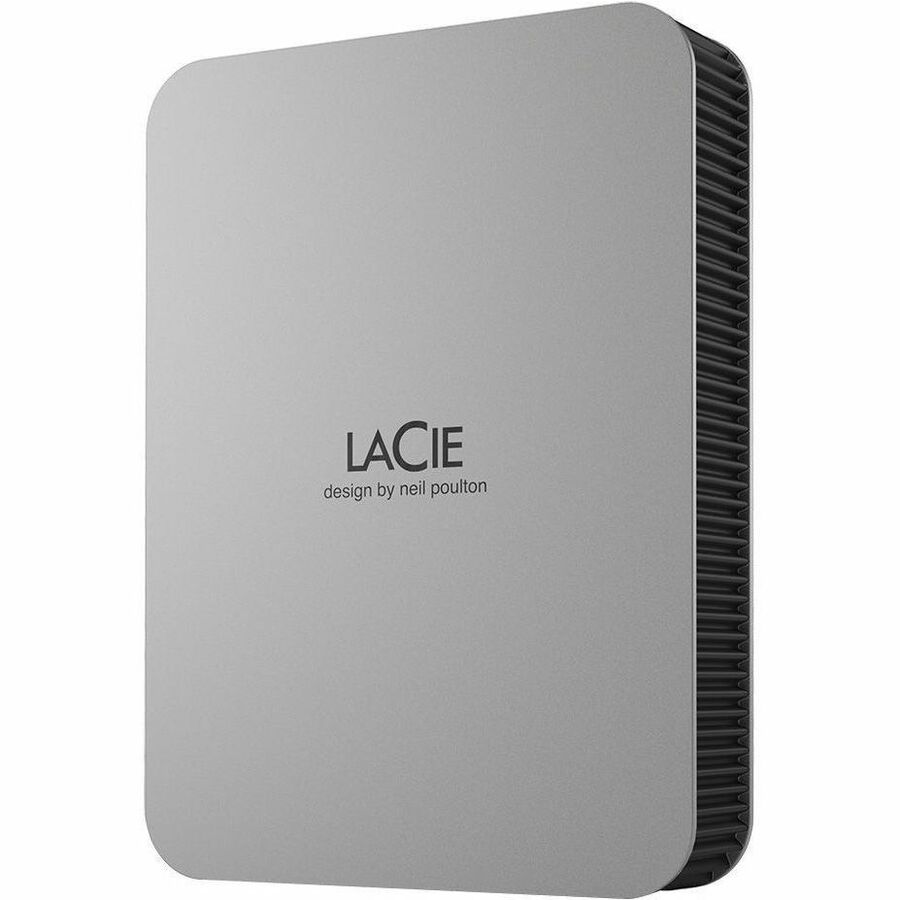 LaCie STLP1000400 1 TB Portable Hard Drive - External - Moon Silver