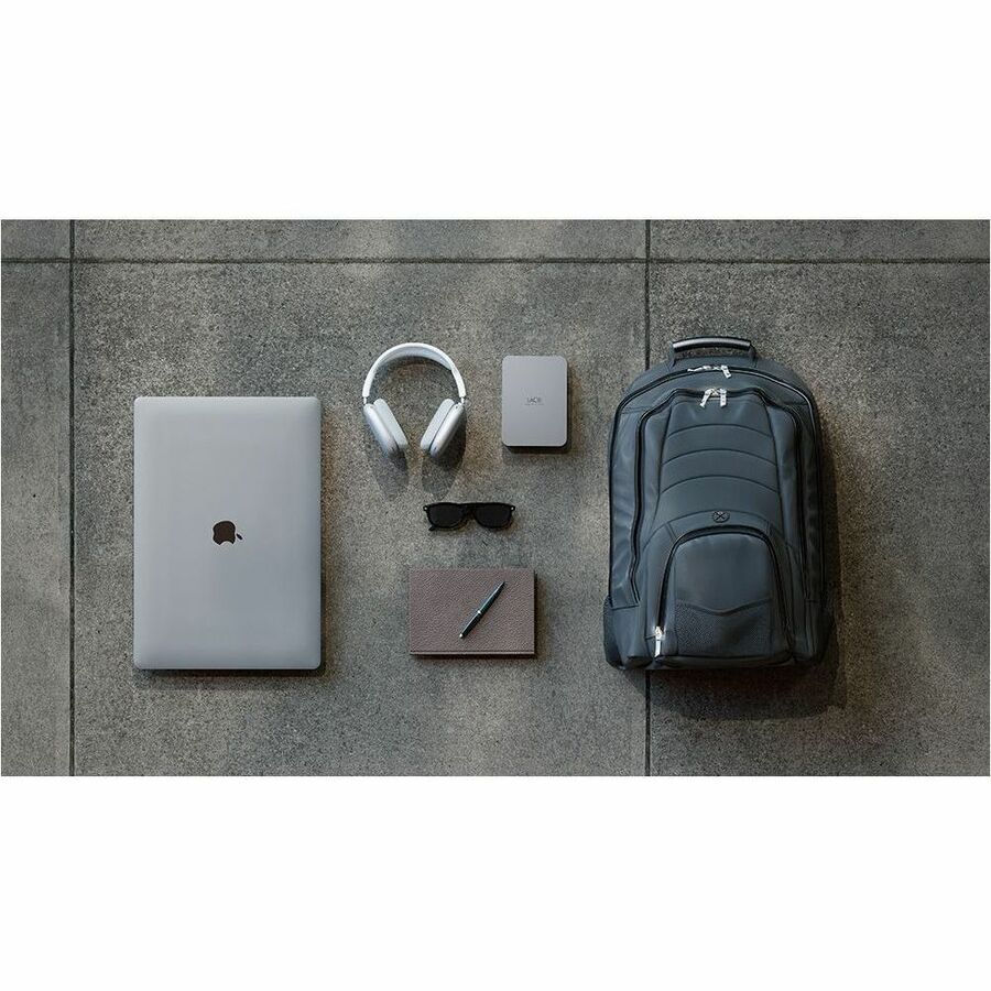 LaCie STLP2000400 2 TB Portable Hard Drive - External - Moon Silver