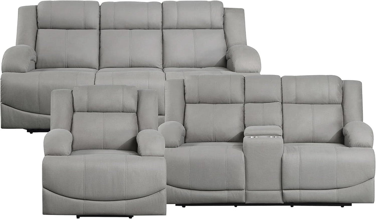 Landwood 3 Piece Power Reclining Living Room Set Gray