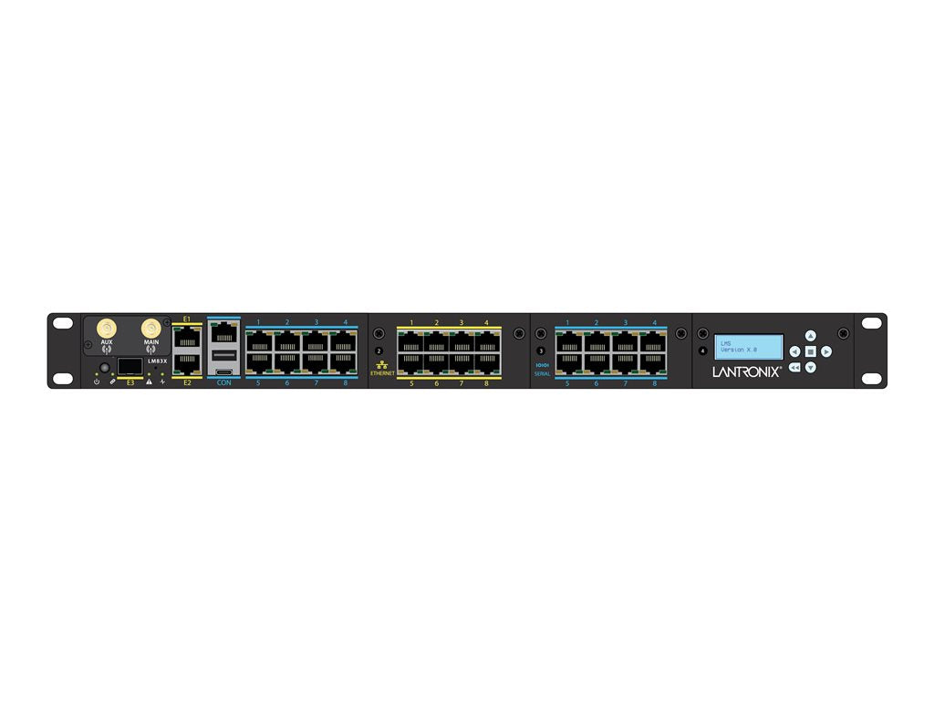Lantronix LM Series LM83X - Console server - 72 ports - USB, 1GbE, RS-232 - 1U - rack-mountable - TAA Compliant 83X-72S-554-NAA
