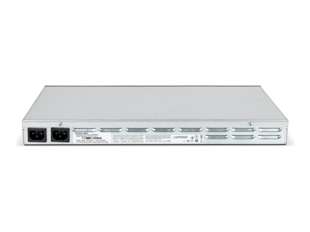 Lantronix LM Series LM83X - Console server - 8 serial ports, 8 dedicated ethernet ports, 3 ethernet ports, includes LMS - 1GbE, 83X-8S-E00-NAA