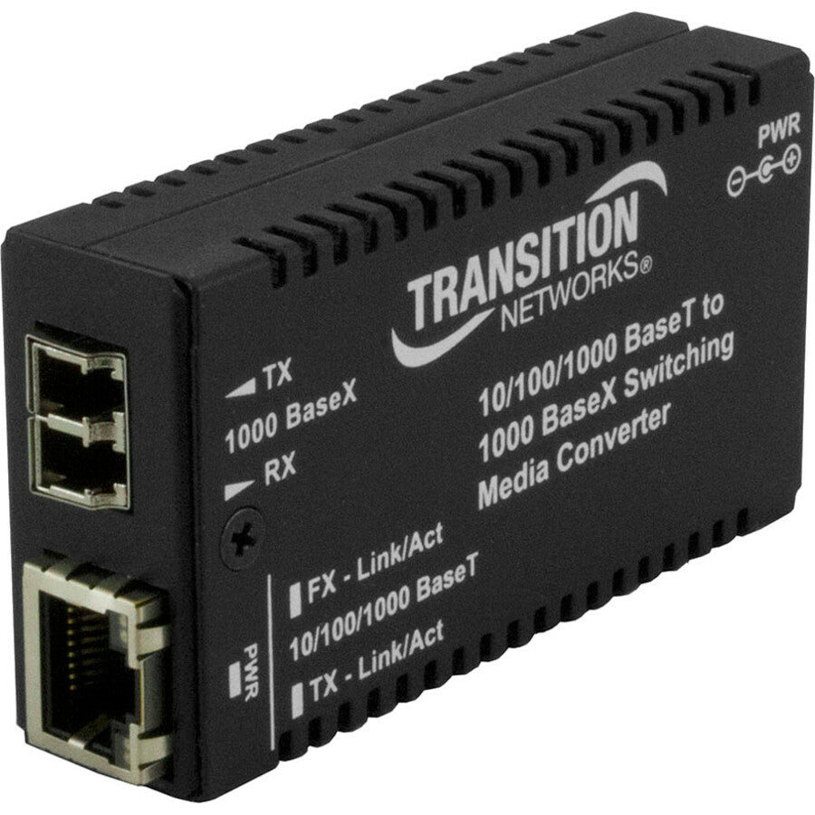 Lantronix M/GE-PSW-SX-01(ST) Transceiver/Media Converter M/GE-PSW-SX-01(ST)-NA