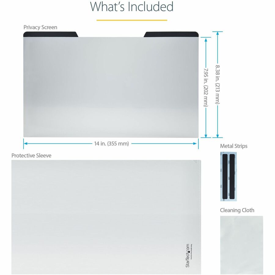 Laptop Privacy Screen for 15.6" Notebook - Magnetic Security Filter | StarTech PRIVSCNLT15