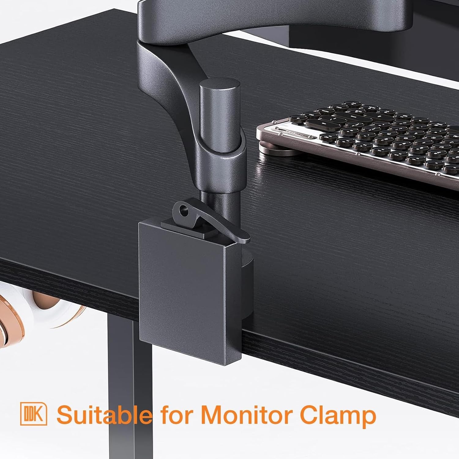 Large 48 Inch Black Office Desk With Storage and Hook