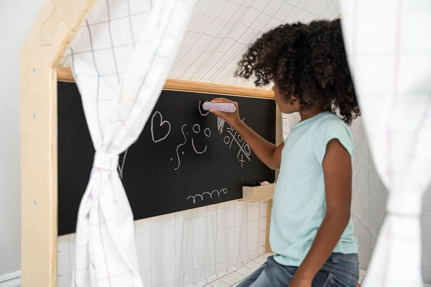 Large Colorful Indoor Playhouse FiveInOne Chalkboard