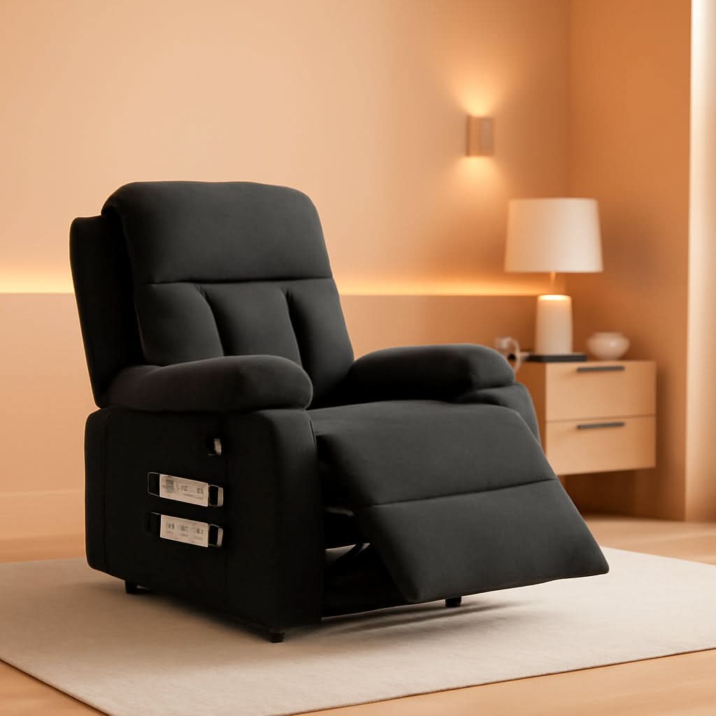 Large Dual Motor Lay Flat Power Lift Recliner Chair Grey