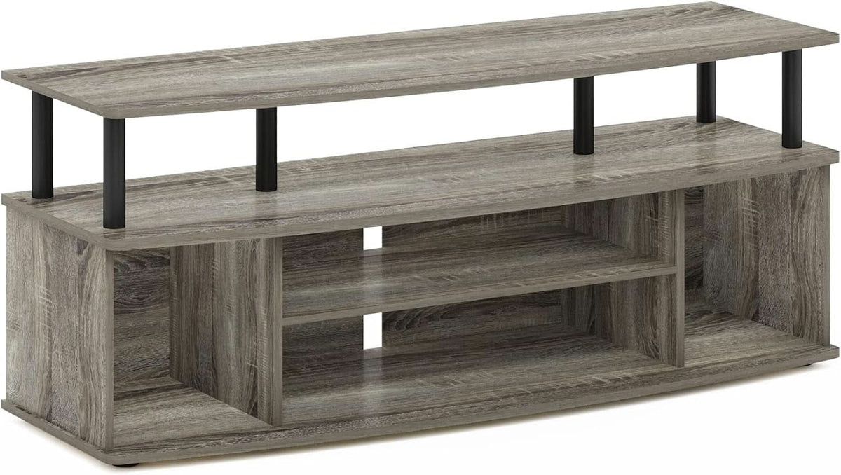 Large Entertainment Center for 55 Inch TV Oak and Black