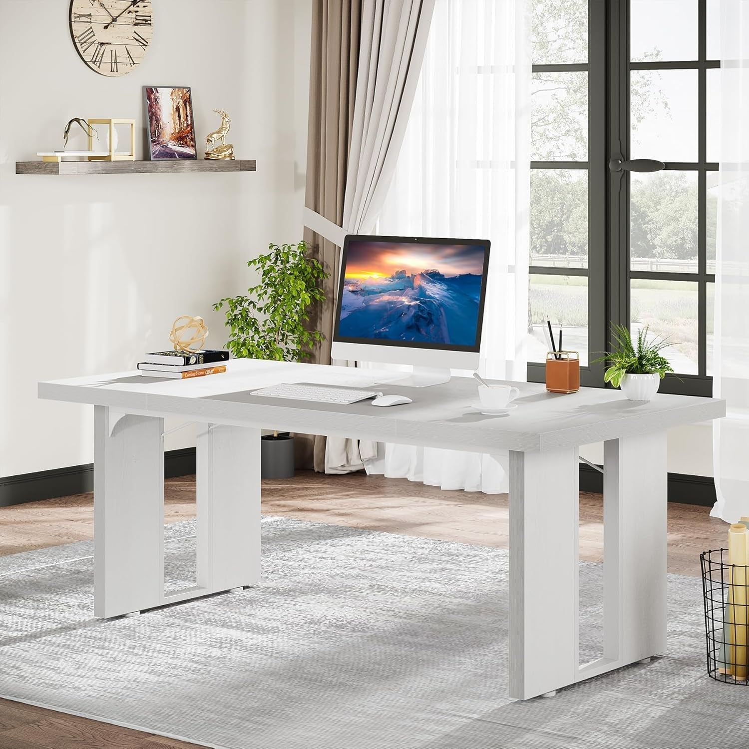 Large Executive Desk for Home Office Spacious Workstation
