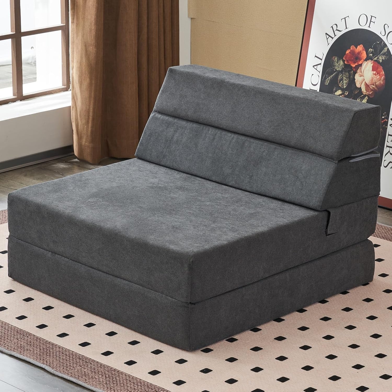 Large Foldable Sofa Bed Soft Foam Convertible Chair