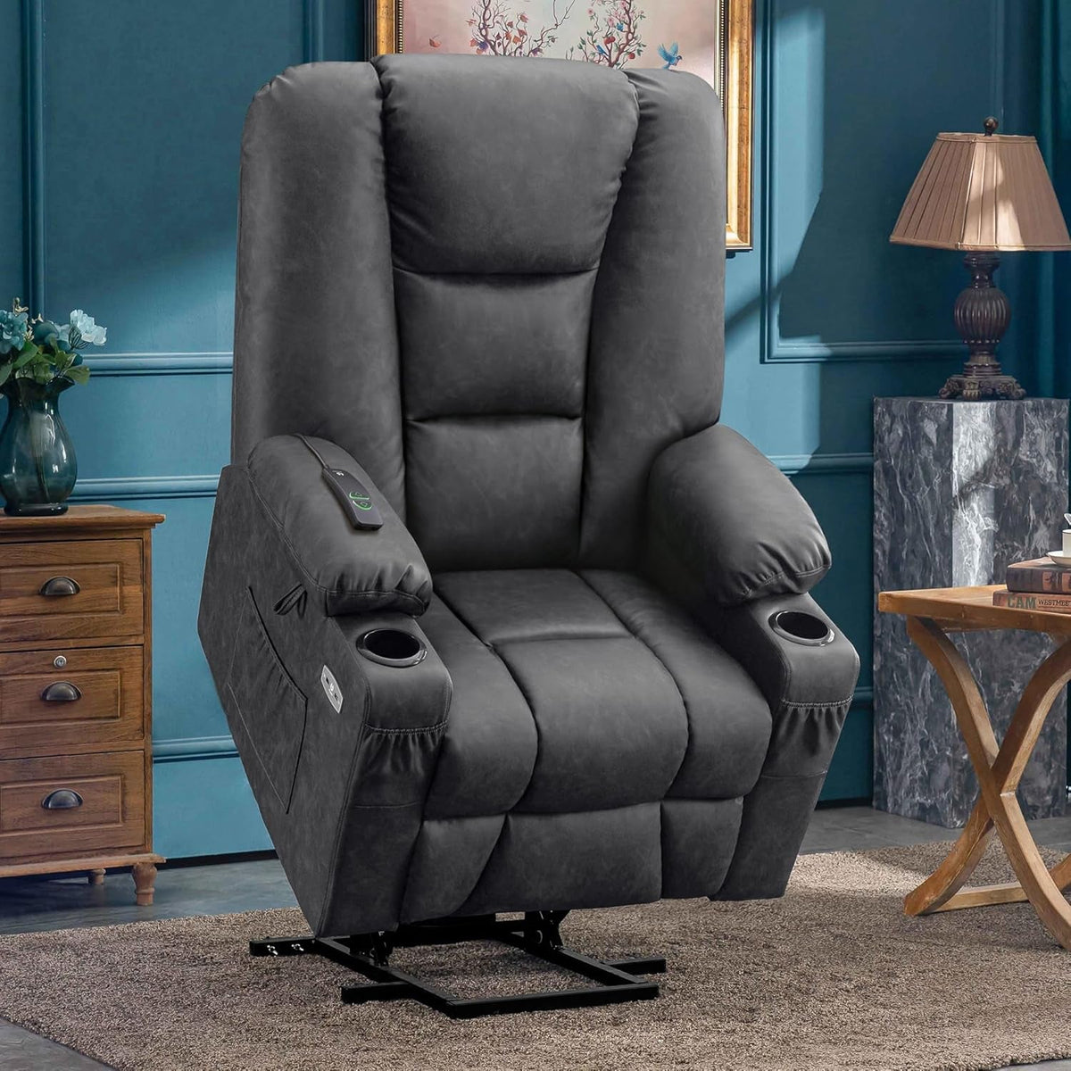 Large Power Lift Recliner Chair With Massage And Heat