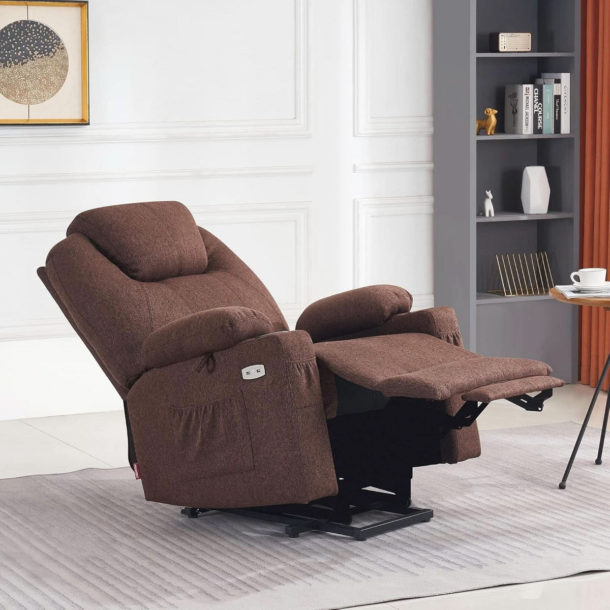 Large Power Lift Recliner Chair With Massage And USB Ports
