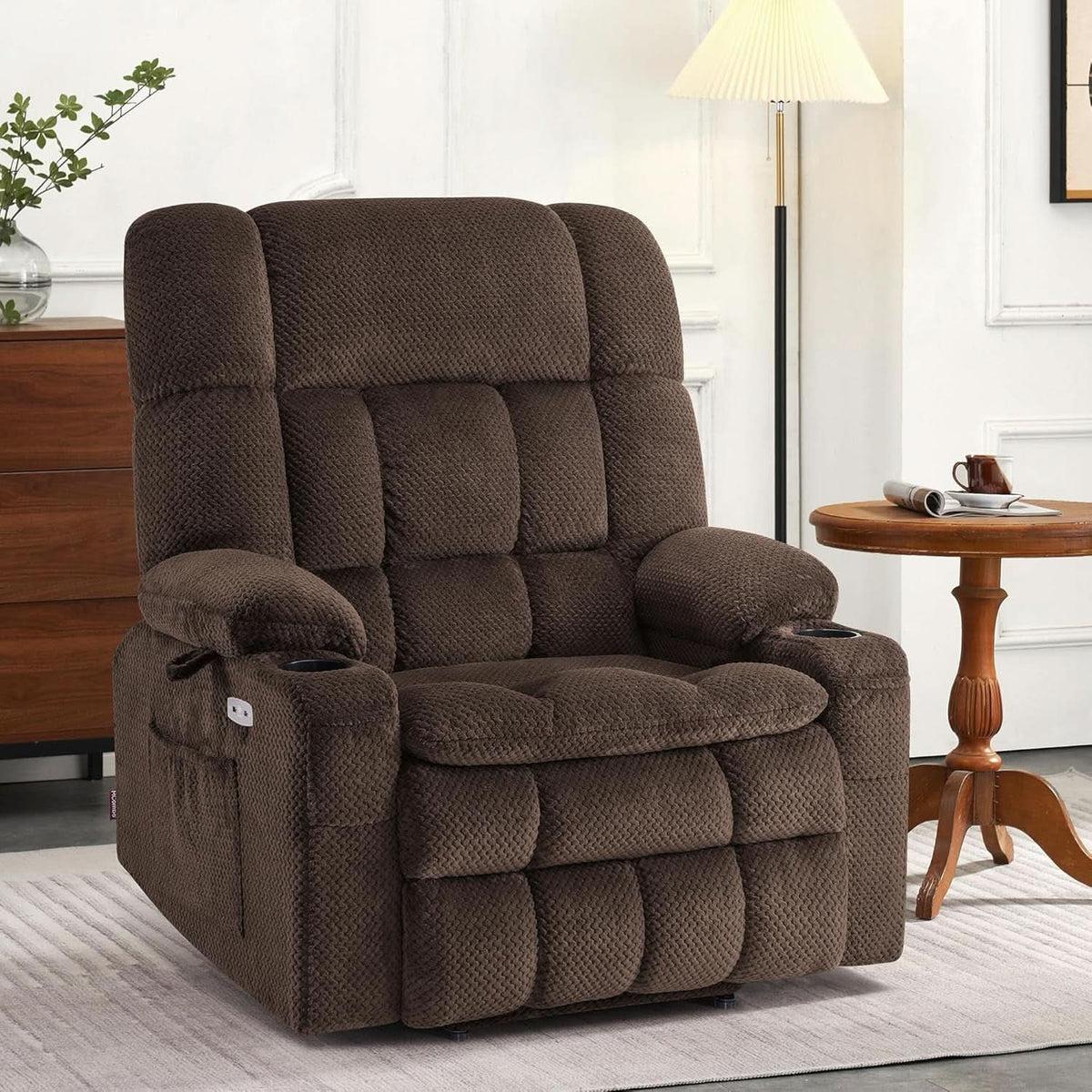 Large Power Lift Recliner With Massage And USB Ports