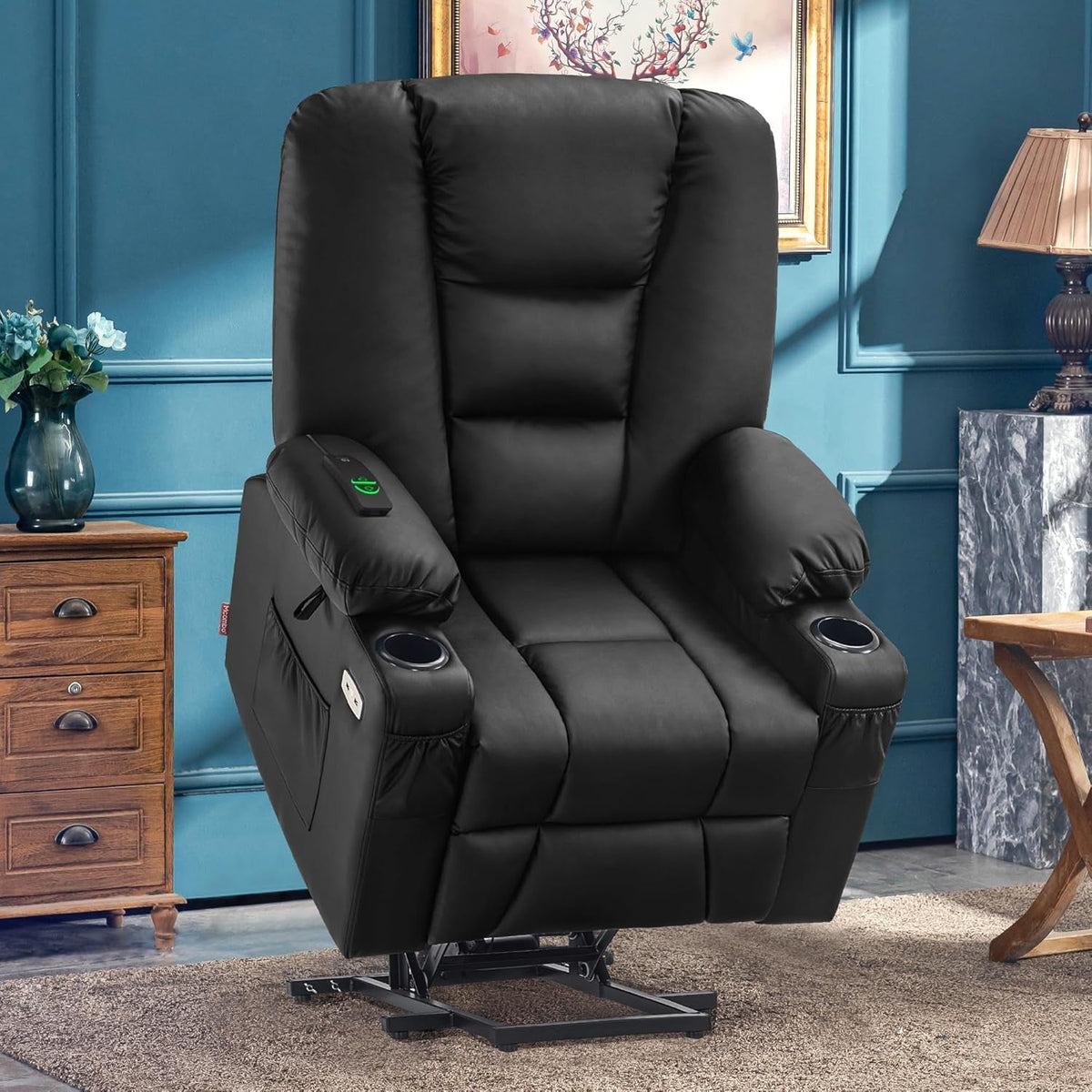 Large Power Lift Recliner With Massage And USB Ports