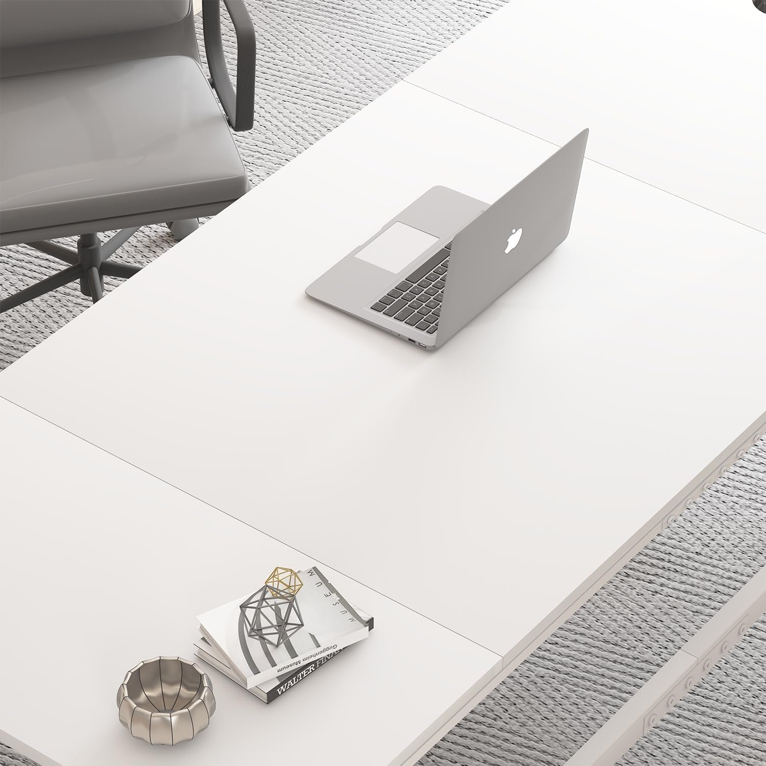 Large White 70 Inch Computer Desk For Home Office Study