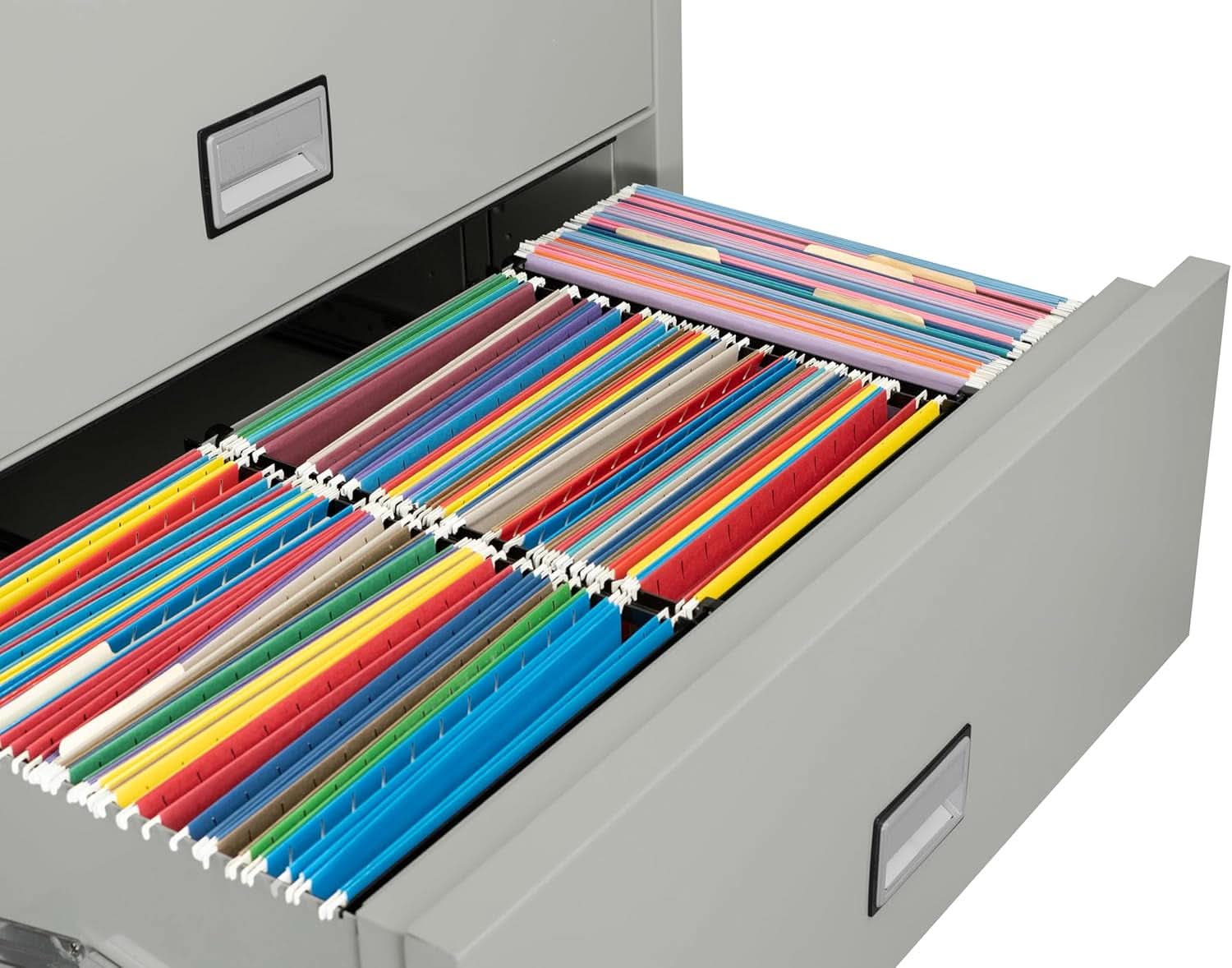Lateral 38 Inch File Cabinet Light Gray Office Storage