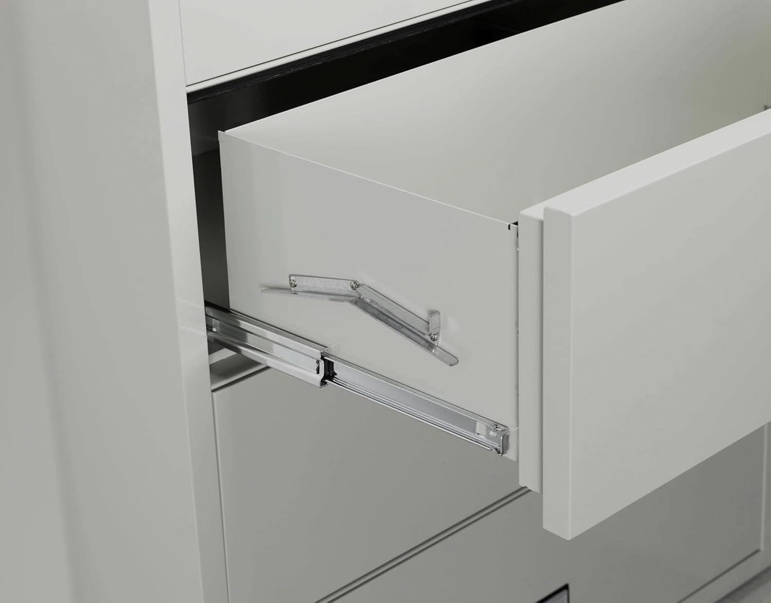 Lateral 38 Inch File Cabinet Light Gray Office Storage