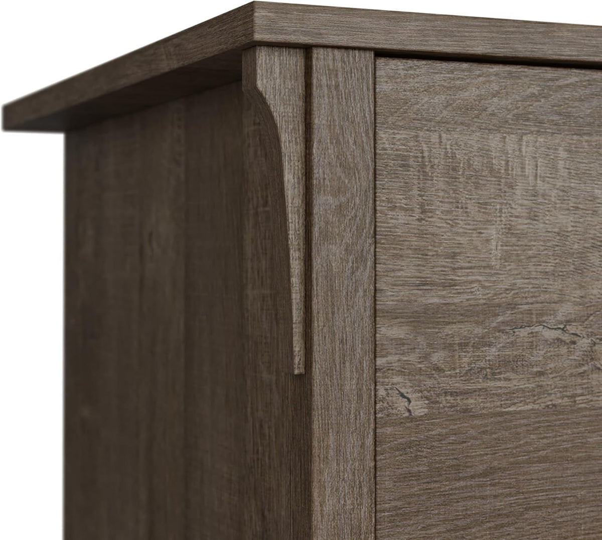 Lateral File Cabinet 2 Drawers Ash Brown With Ball Bearing Slides