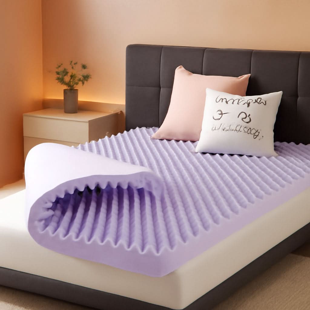 Lavender Infused Queen Memory Foam Topper for Comfort