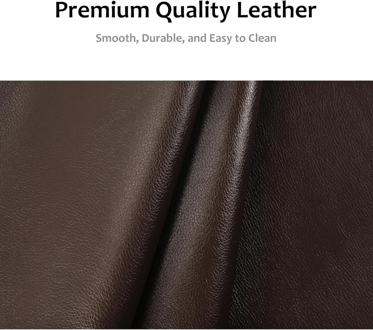 Leather Recliner Chair Brown Medium With Cup Holders And 150 Degree Recline