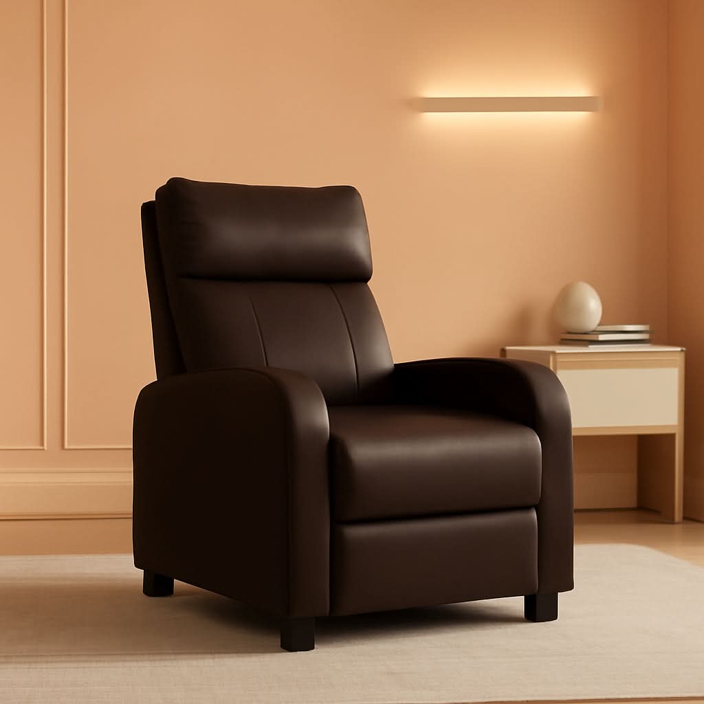 Leather Recliner Chair for Living Room with Padded Seat