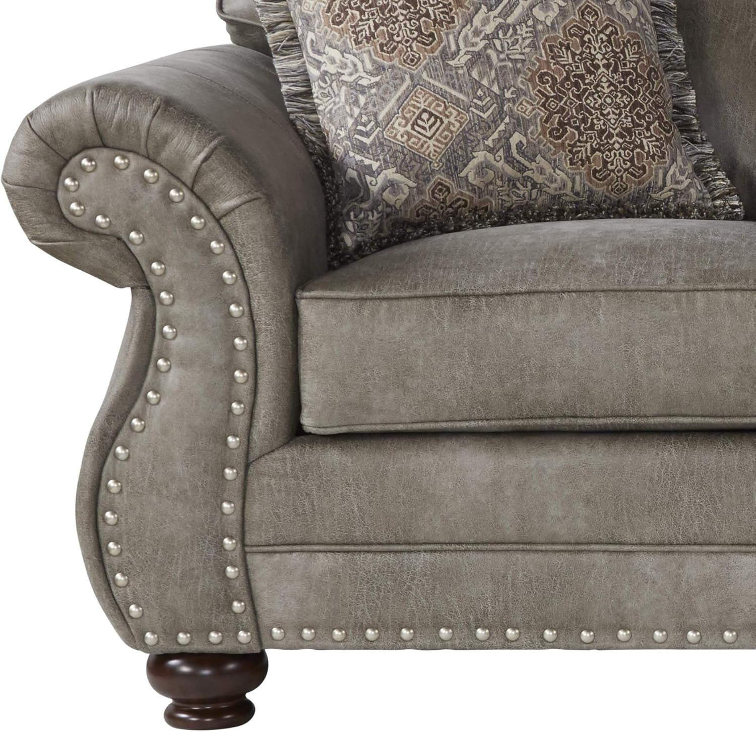 Leinster 3 Piece Living Room Set Stone Gray Collection