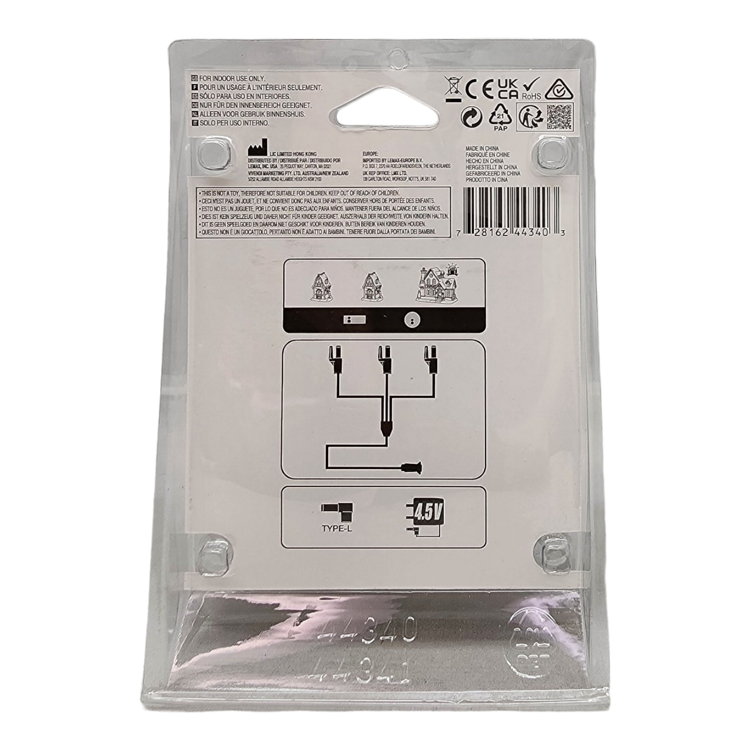 Lemax Power Expansion Cable - Type L to Type U - 3 Head - White