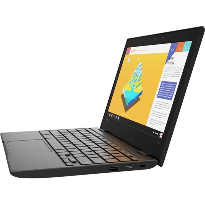 Lenovo 100e Chromebook 2nd Gen 81MA003BUS 11.6 Chromebook - HD - Intel Celeron N4120 - 8 GB - 32 GB Flash Memory - English Keyboard - Black"