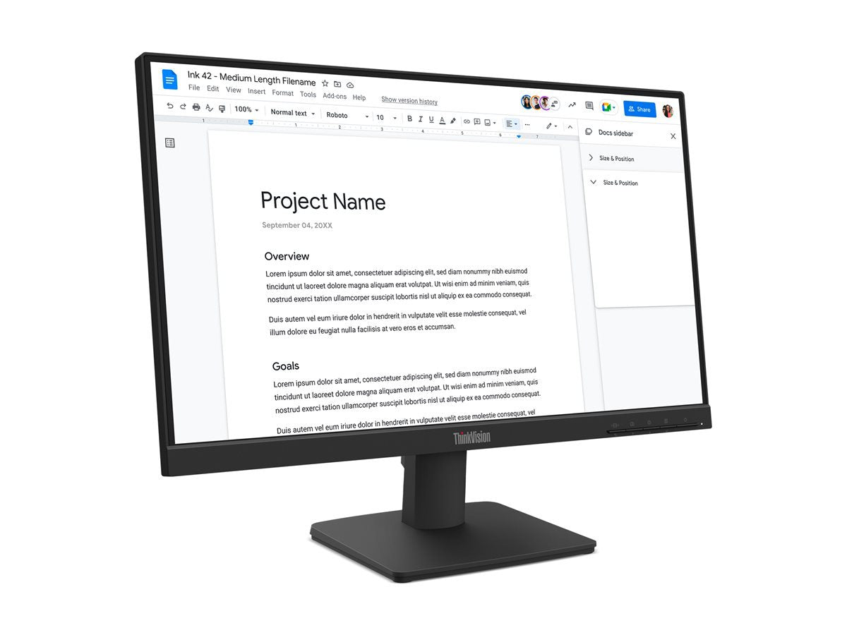 Lenovo 21.5" IPS FHD 100Hz Borderless Monitor 99% sRGB for Professionals