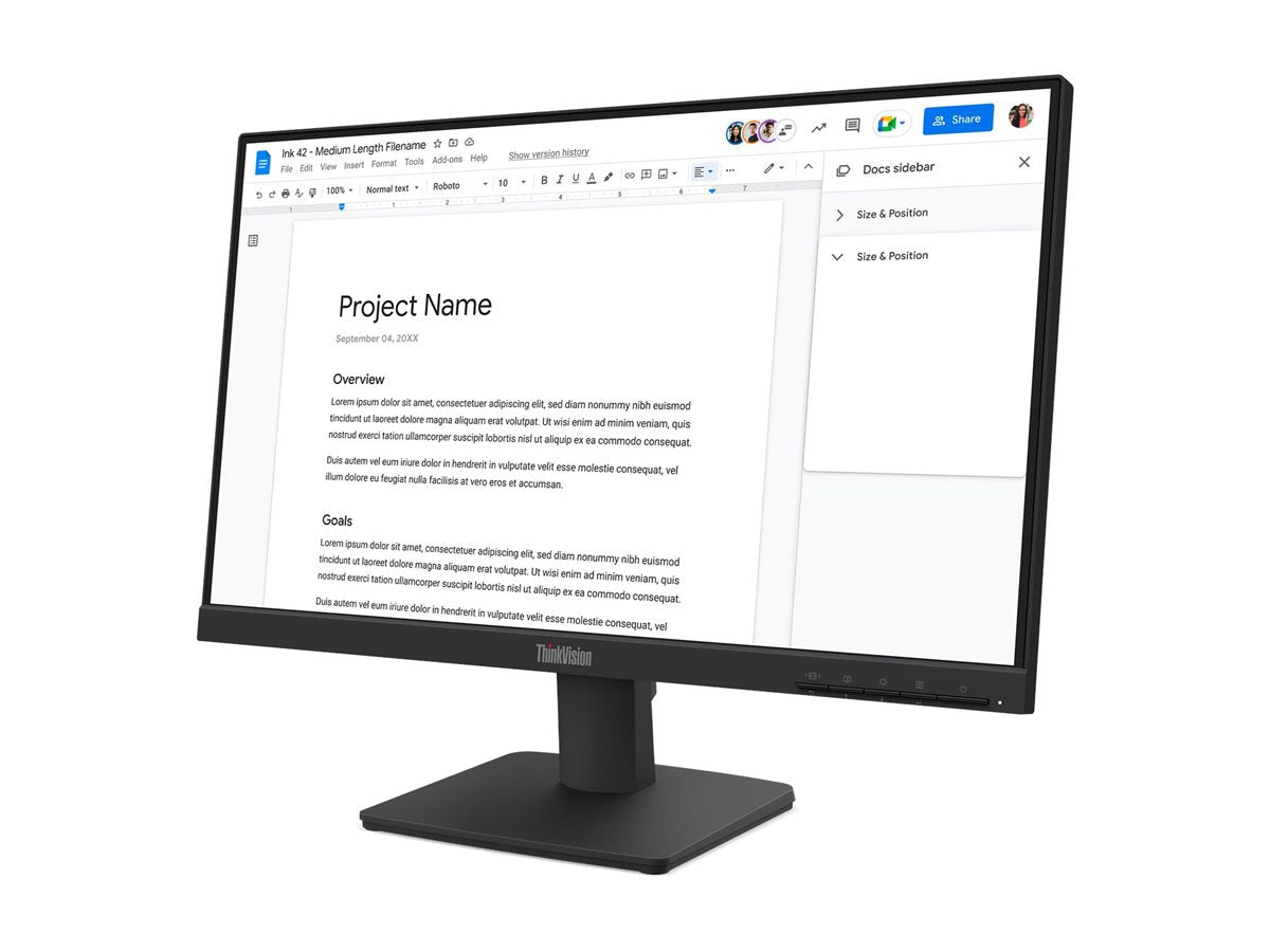 Lenovo 21.5" IPS FHD 100Hz Borderless Monitor 99% sRGB for Professionals