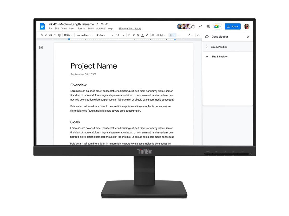Lenovo 21.5" IPS FHD 100Hz Borderless Monitor 99% sRGB for Professionals