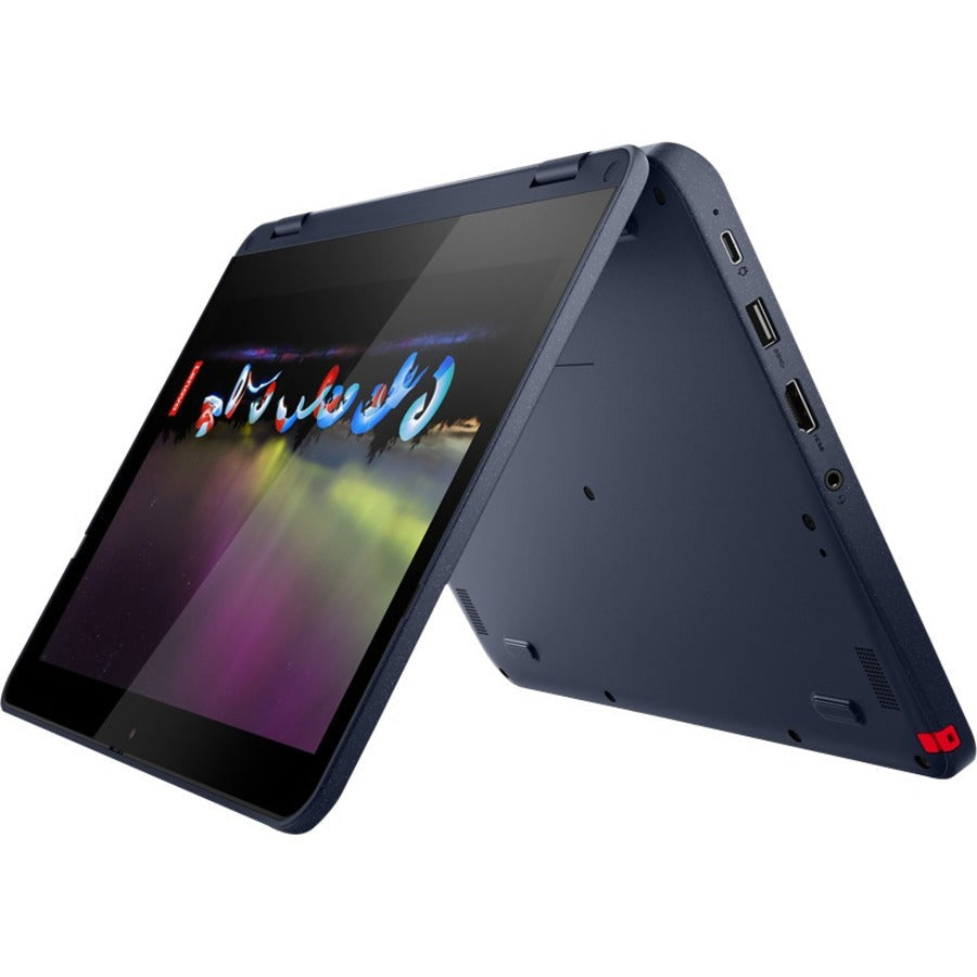 Lenovo 300W Gen 3 82J10026Us 11.6" Touchscreen Convertible 2 In 1 Notebook - Hd - 1366 X 768 - Amd 3015E Dual-Core (2 Core) 1.20 Ghz - 4 Gb Total Ram - 4 Gb On-Board Memory - 128 Gb Ssd - Abyss Blue