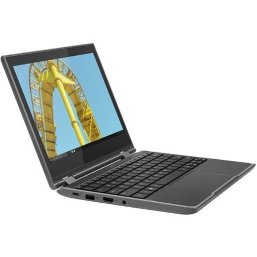 Lenovo 300e 81M900FVUS 11.6 Touchscreen Convertible 2 in 1 Notebook - HD - Intel Pentium Silver N5030 - 4 GB - 128 GB SSD - English Keyboard - Black"