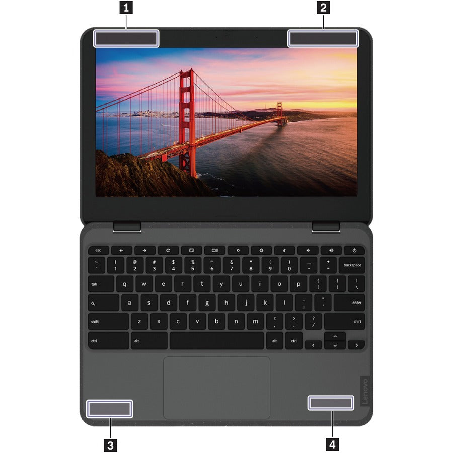 Lenovo 300e Chromebook Gen 3 82J9000LUS 11.6 Touchscreen Chromebook - HD - AMD 3015Ce - 4 GB - 32 GB Flash Memory - English (US) Keyboard - Gray"