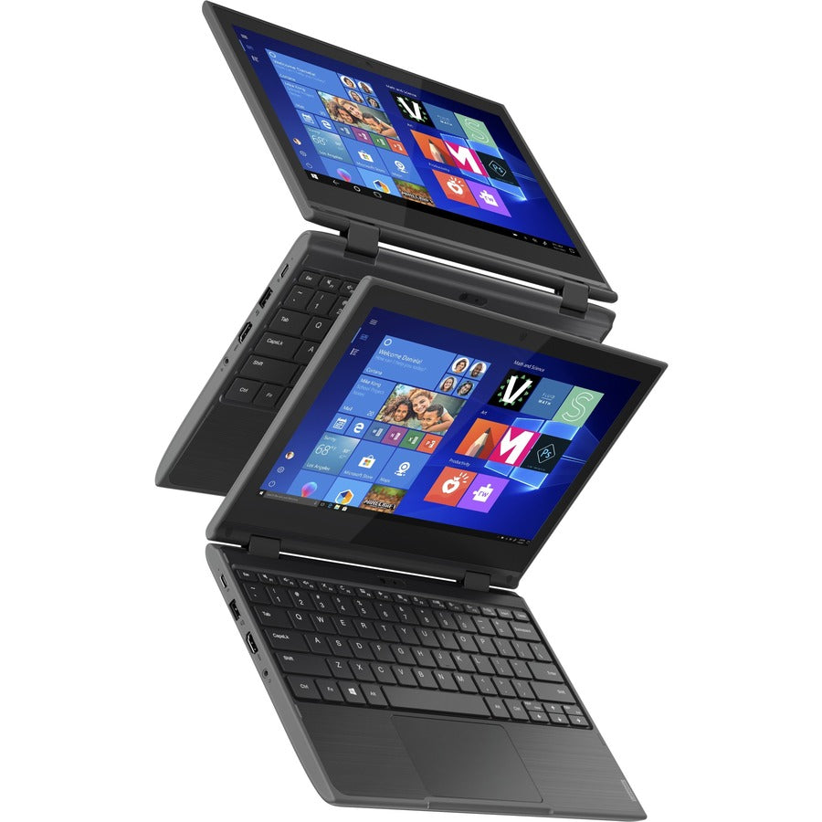 Lenovo 300e Windows 2nd Gen 82GK0010US 11.6 Touchscreen Netbook - HD - AMD 3015e - 4 GB - 128 GB SSD - English (US) Keyboard - Black"