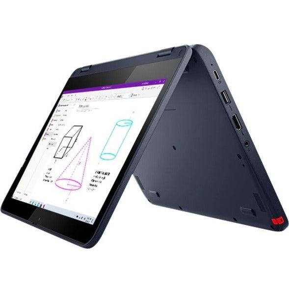 Lenovo 500W Hybrid (2-In-1) 29.5 Cm (11.6") Touchscreen Hd Intel® Celeron® N 4 Gb Lpddr4X-Sdram 64 Gb Emmc Wi-Fi 6 (802.11Ax) Windows 10 Pro Blue